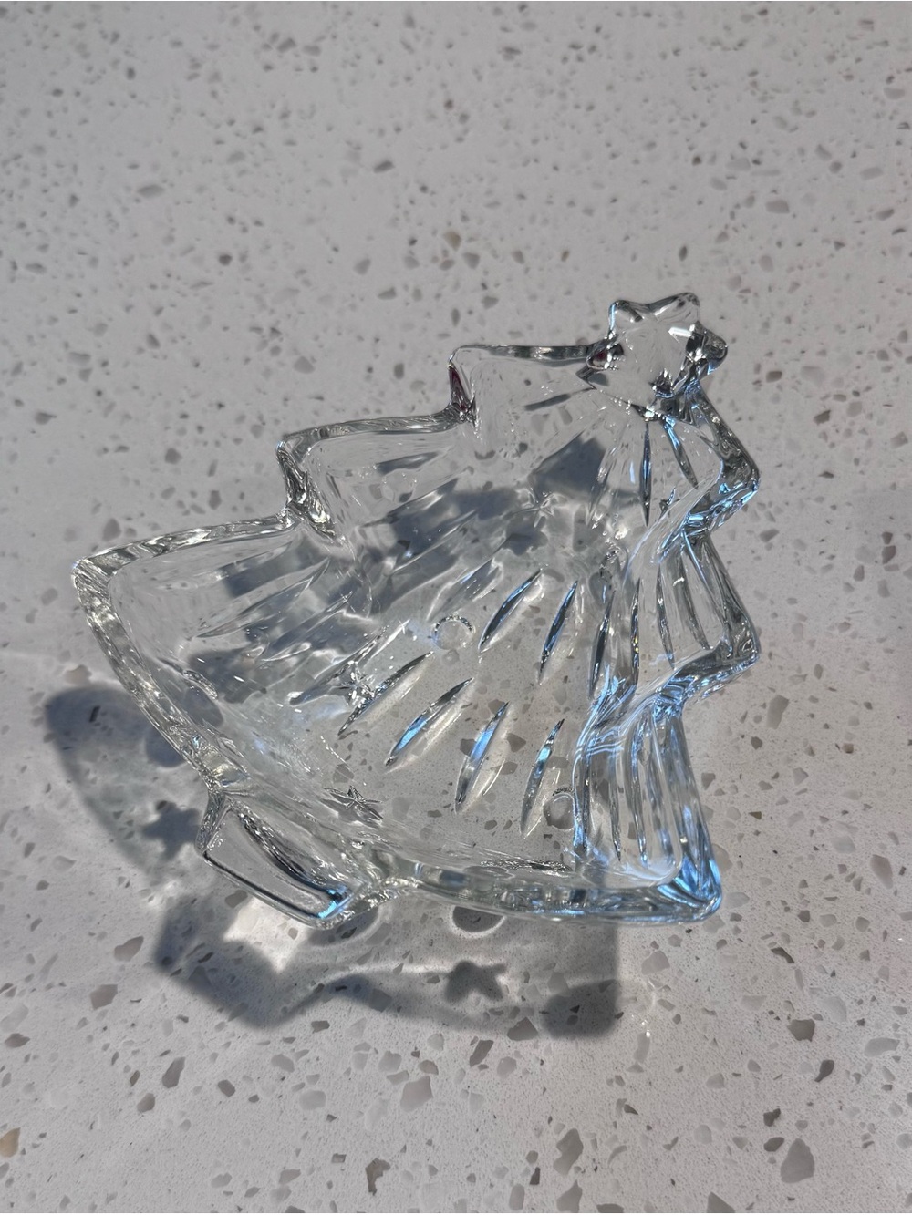 Studio Nova Clear Holiday Tree Glass Tray